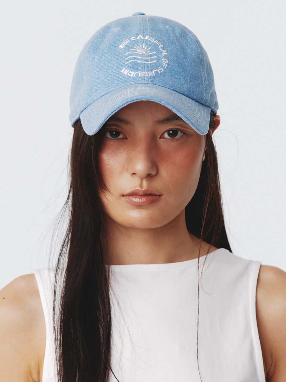 韓国商品/SUNBURN PROJECT Sunburn Lettering Logo Cap Sunburn Lettering Logo Cap, SAGE GREEN - sunburnproject