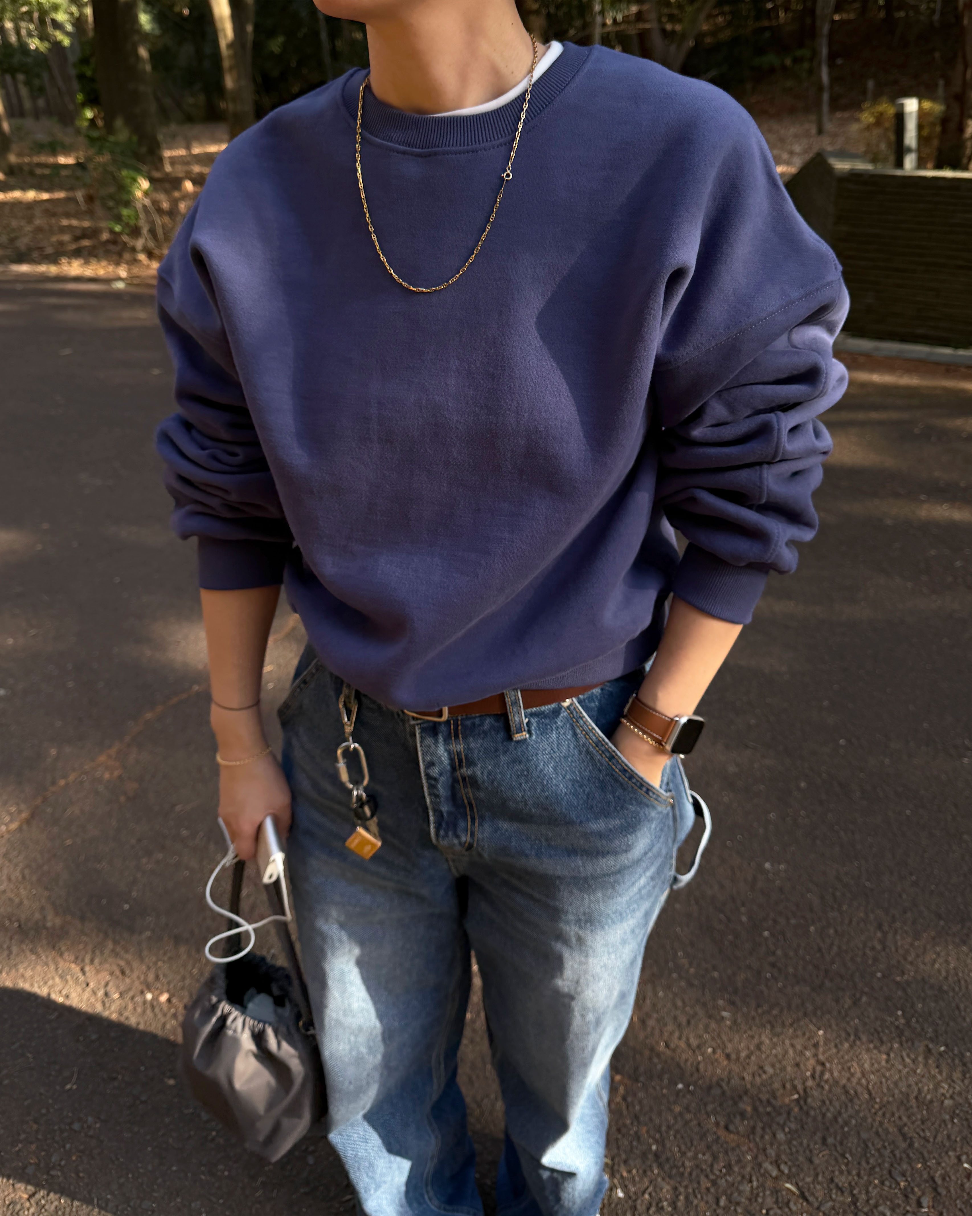 裏起毛カラースウェット