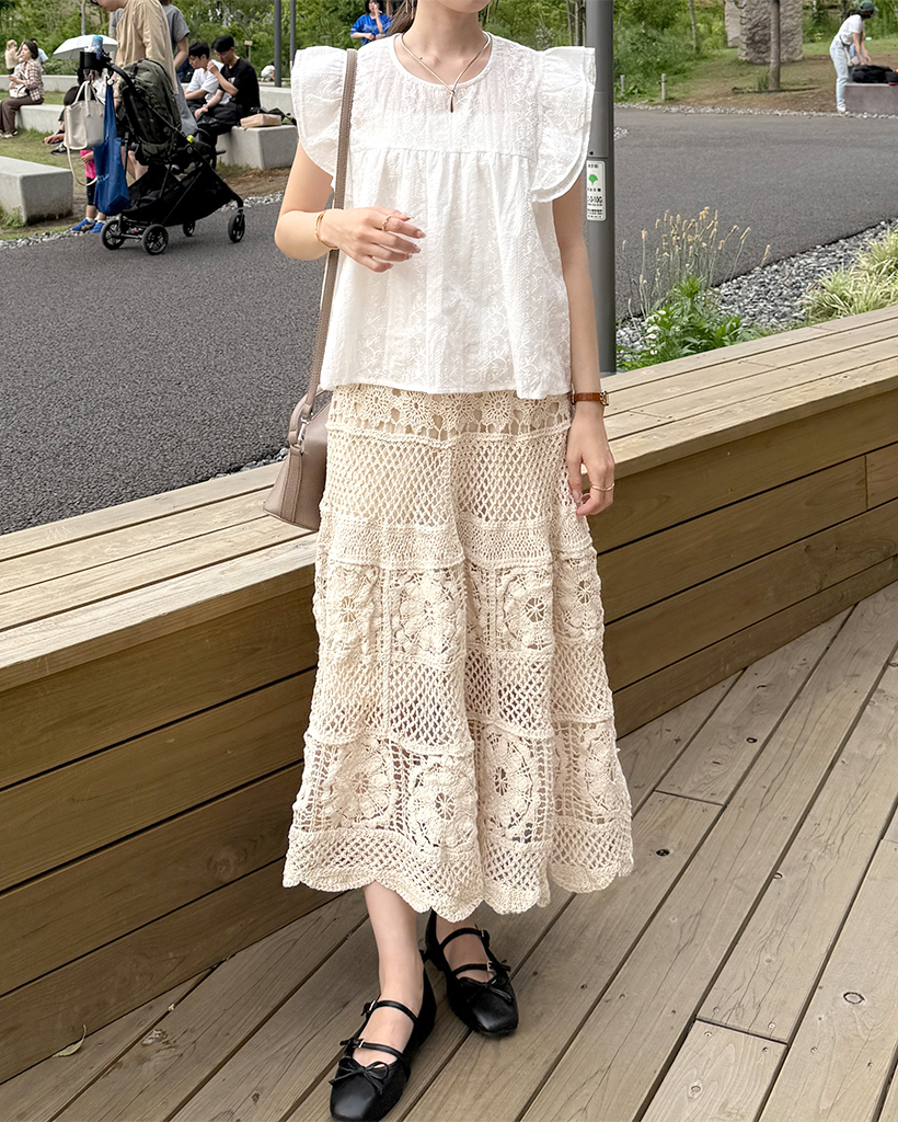 ニットバンディングロングスカート