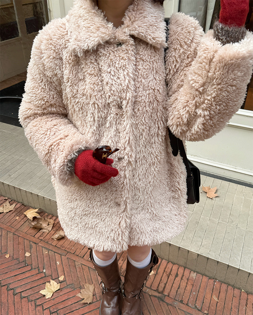 モルトンフェイクファーコート