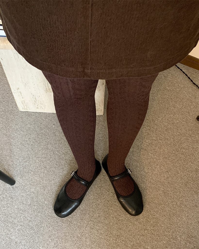 ツイストニットストッキング