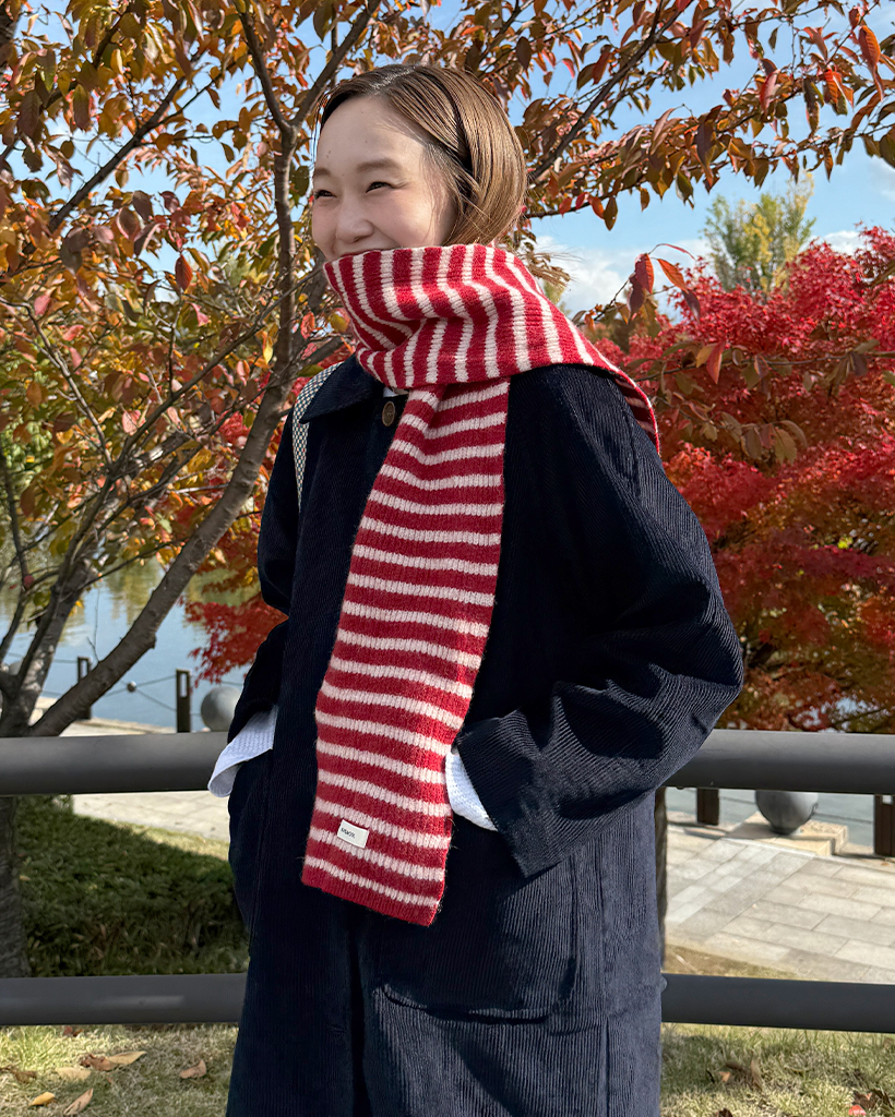 カラーボーダーマフラー | ファッション通販サイト NUGU