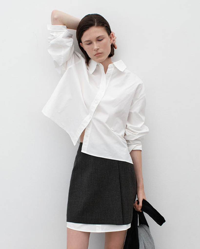 SK-5041)MOA SHIRT LAYERED MINI SKIRT | ファッション通販サイト NUGU