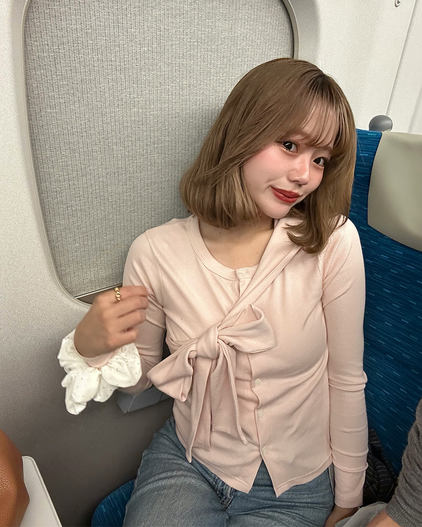 リボンタイカーディガン