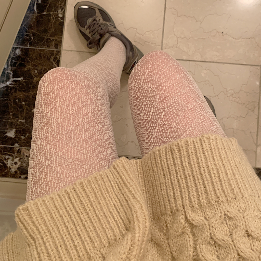 ネットパターンシースルーストッキング