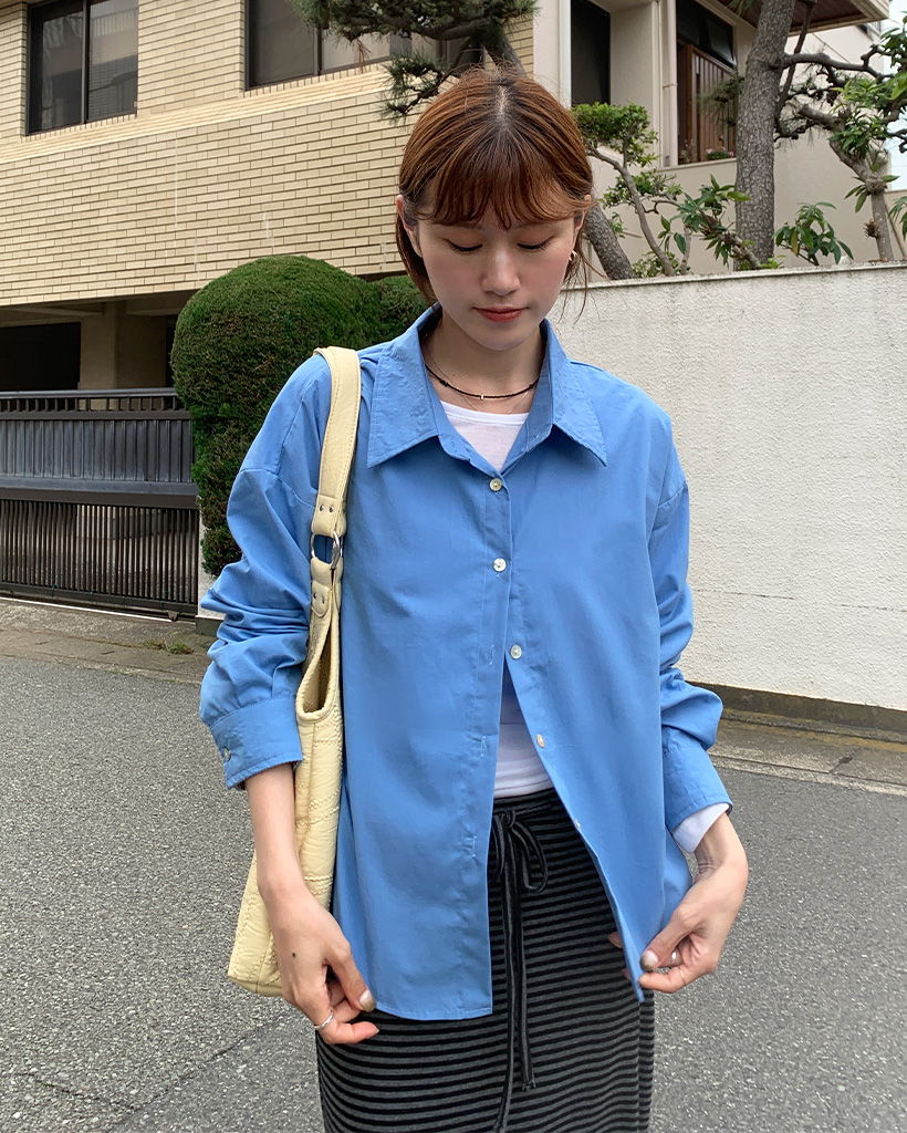 オーバーサイズカラーシャツ
