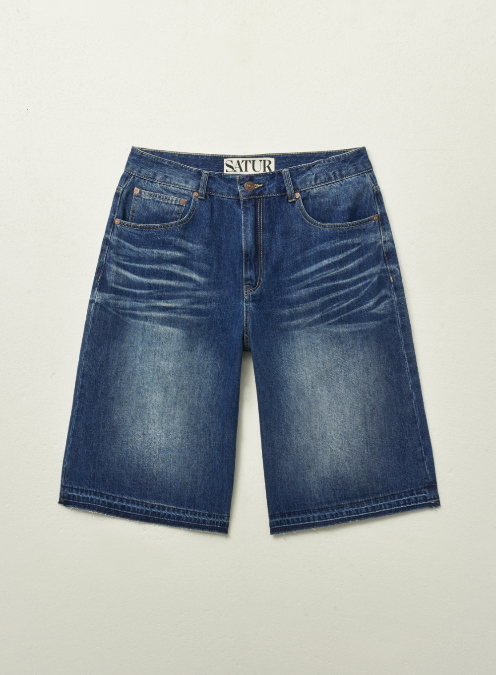 Gabon Denim Bermuda Pants - Light Blue | ファッション通販