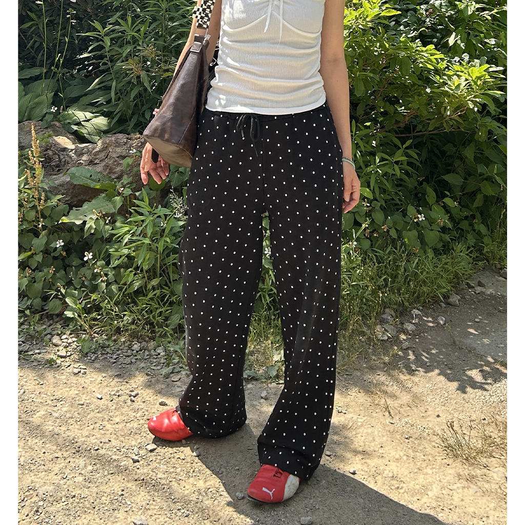 ドットコットンパンツ