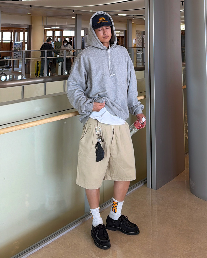 ピンタックバンディングバミューダパンツ