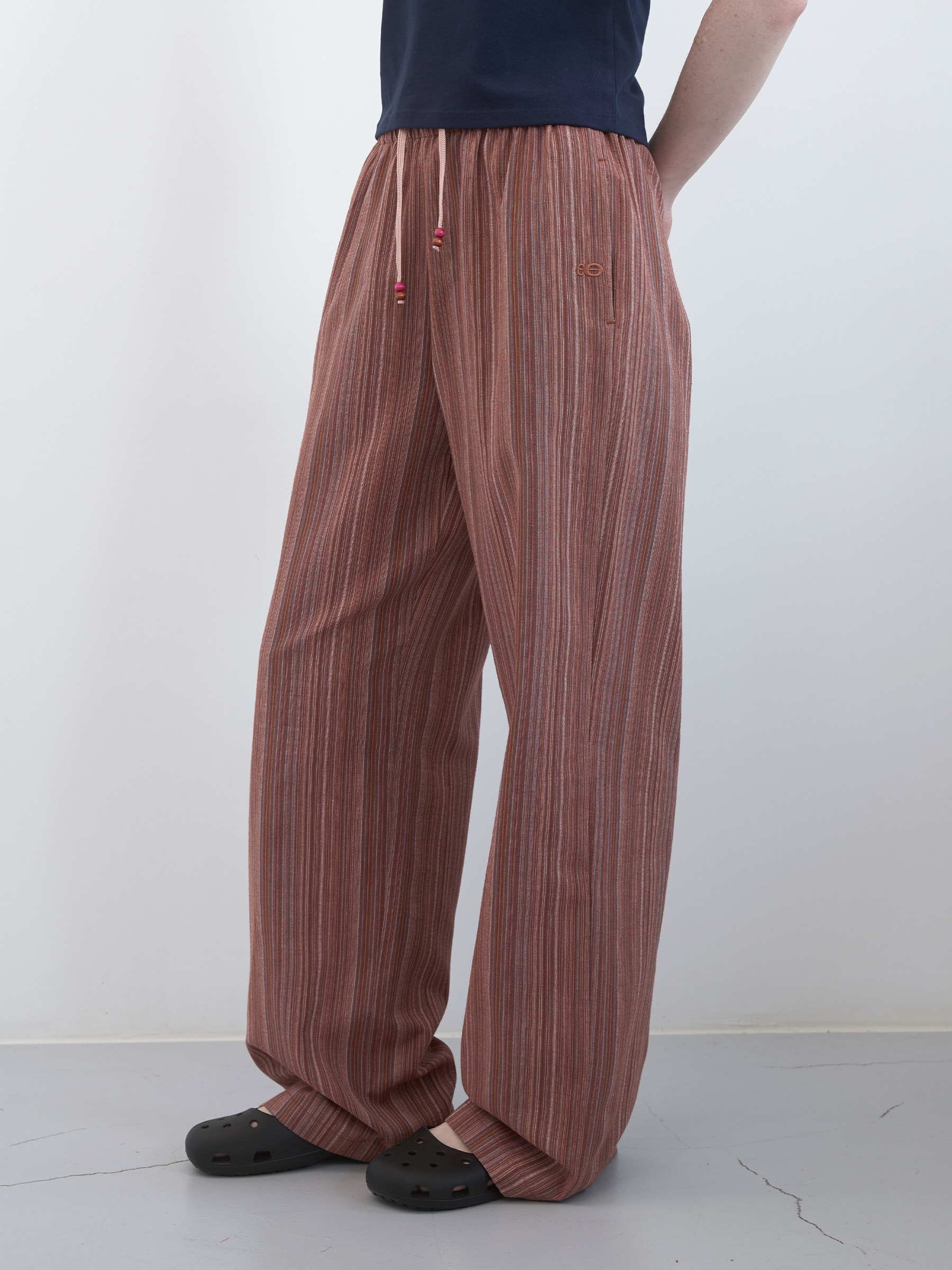 Summer Lounge Banding Pants (Orange Stripe)