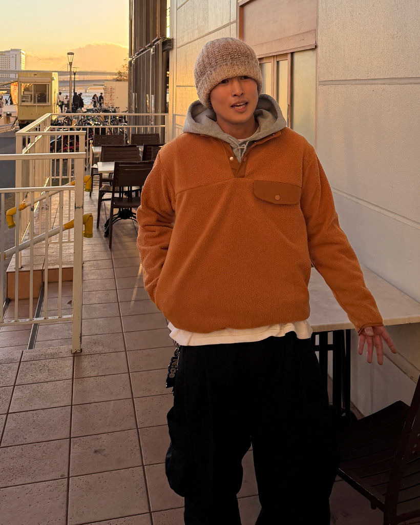 フラップポケットフリースアノラック