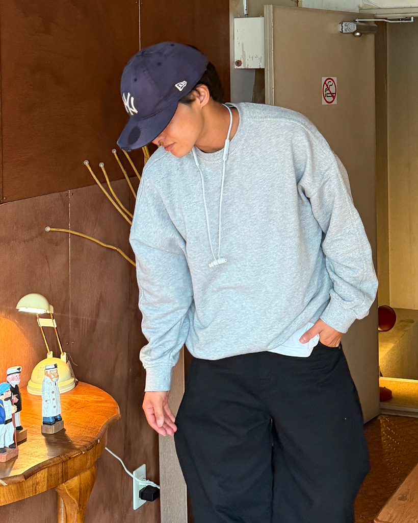 スーピマコットン切替スウェット