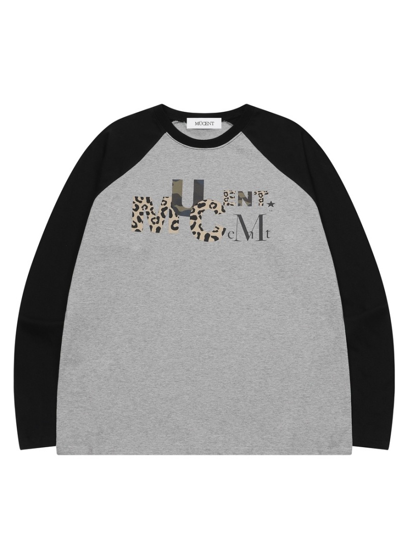 MILIO LEOPARD CAMO LETTERING RAGLAN LONG