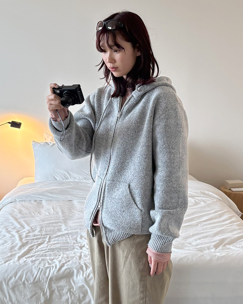 （ユニセックス）2WAY ニットパーカー