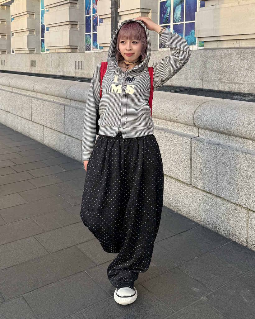 ドットウエストゴムスウェットパンツ