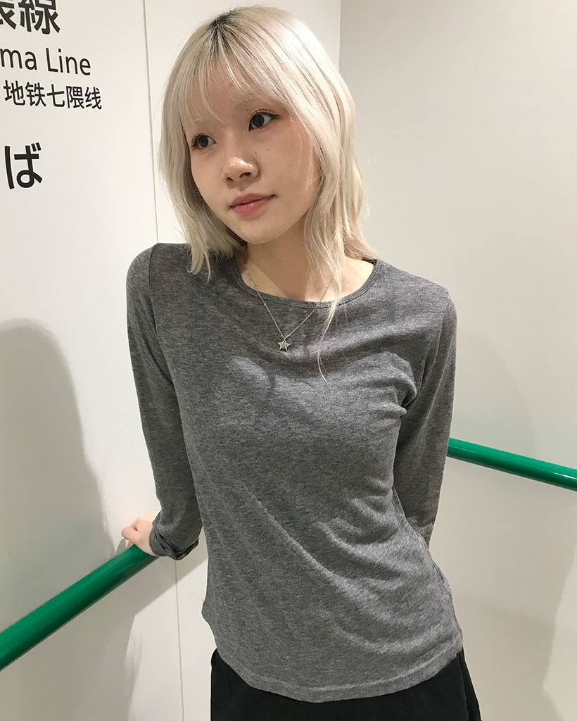 テンセルベーシックロングスリーブTシャツ