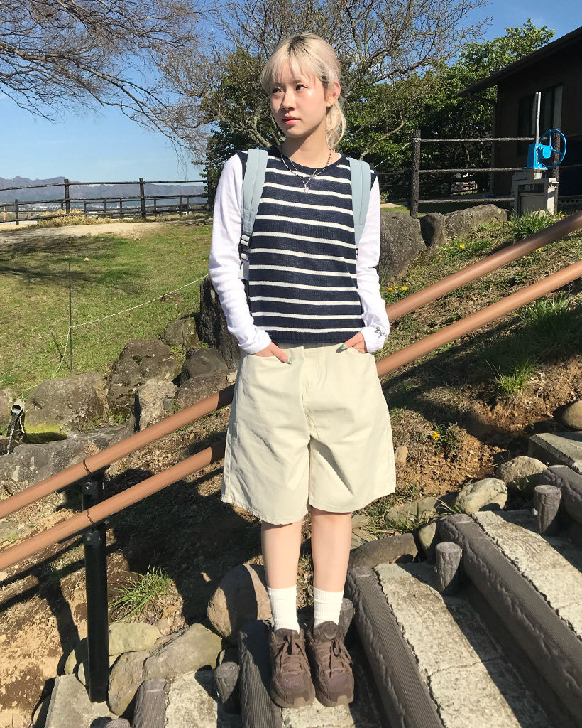 バミューダコットンパンツ