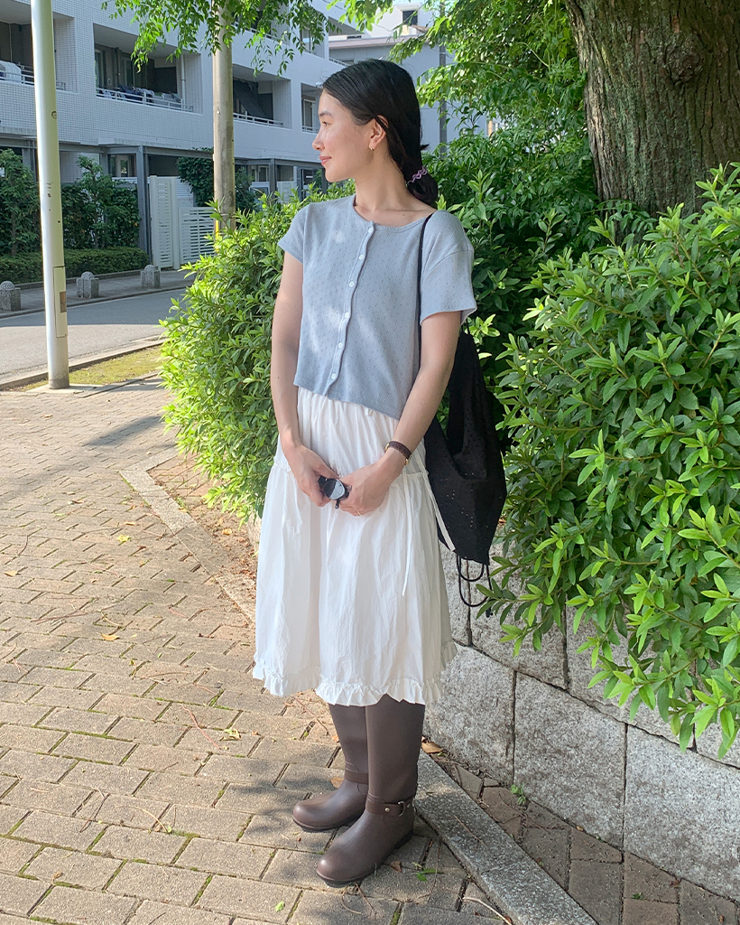 バックフリルスカート バックフリルミドルスカート | axes femme online shop