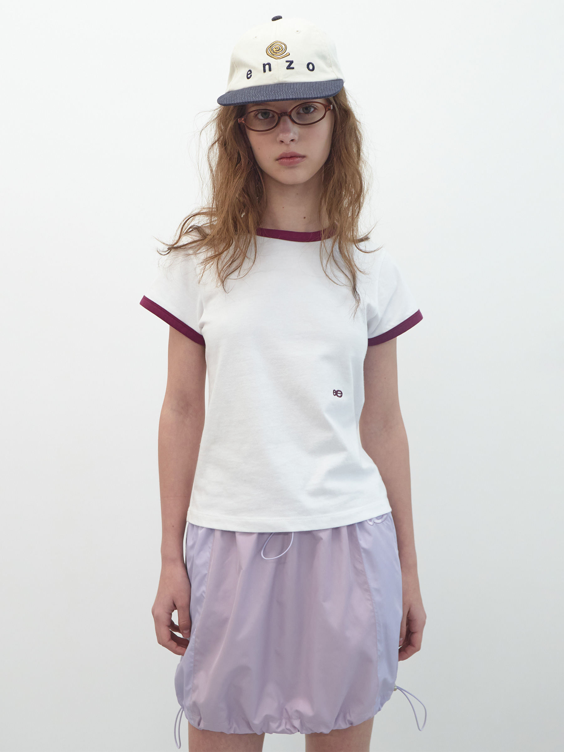 Double Logo Ringer T-shirt (White)