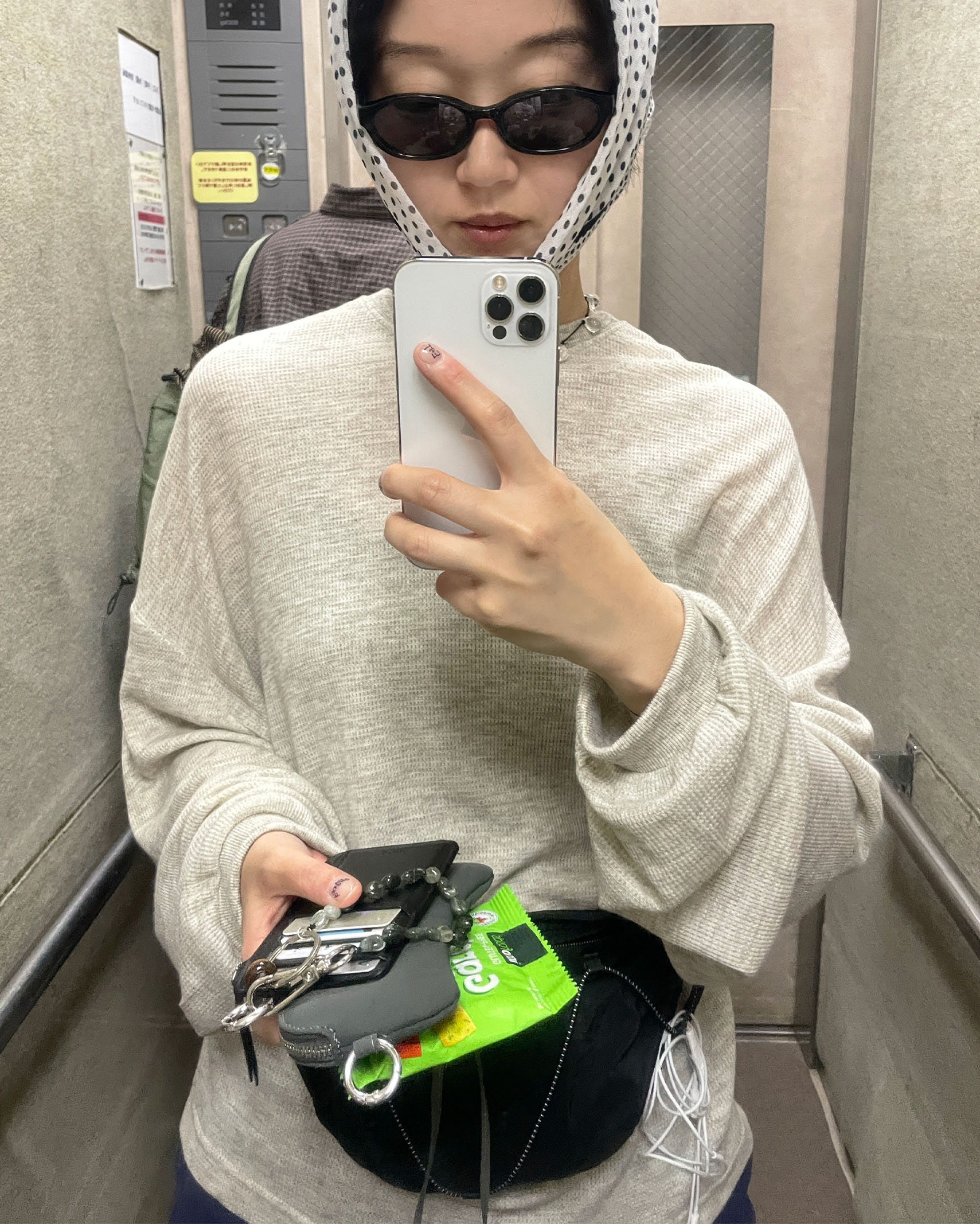 ワッフルオーバーサイズTシャツ