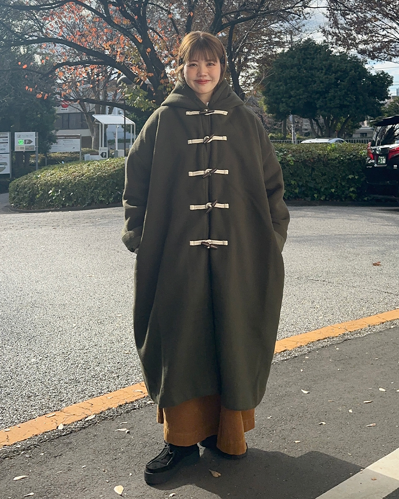 クラシックウールダッフルフードコート