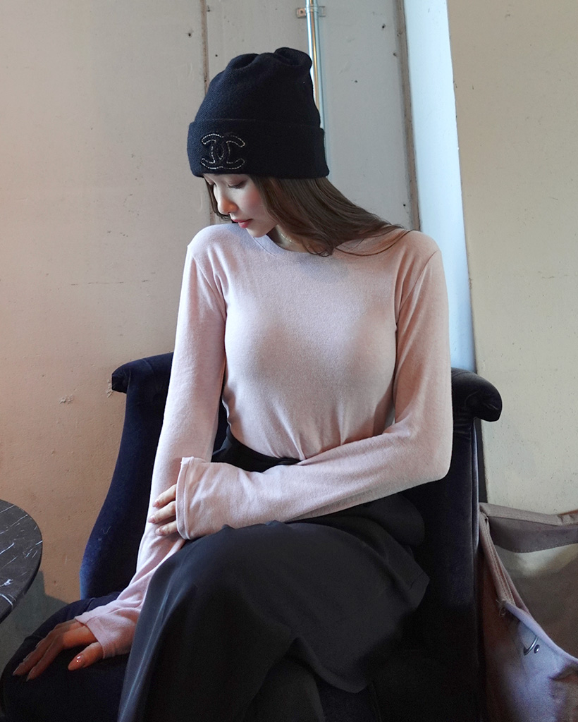 ソフトウールロングスリーブカットソー