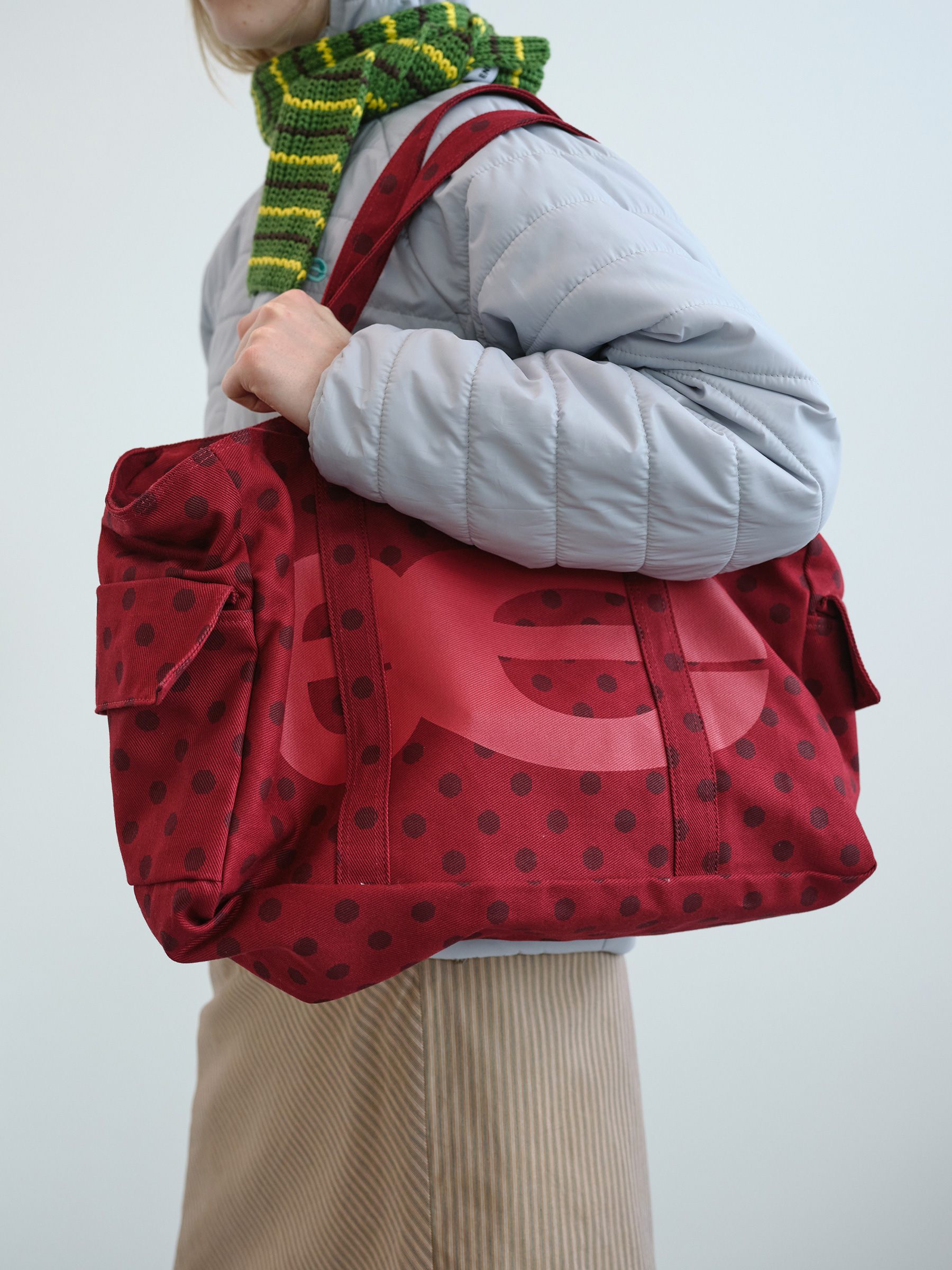 Square Shoulder Bag (Red)