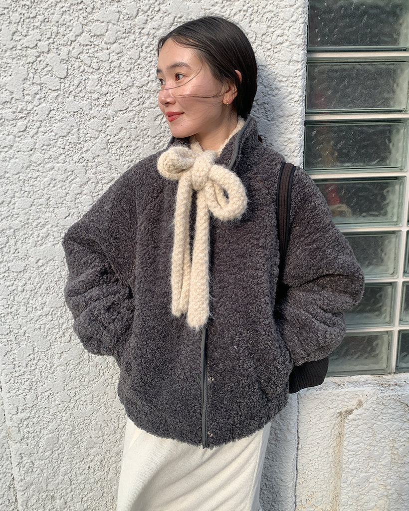 ウールニットマフラー