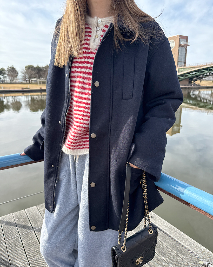 スリットポケットミディコート