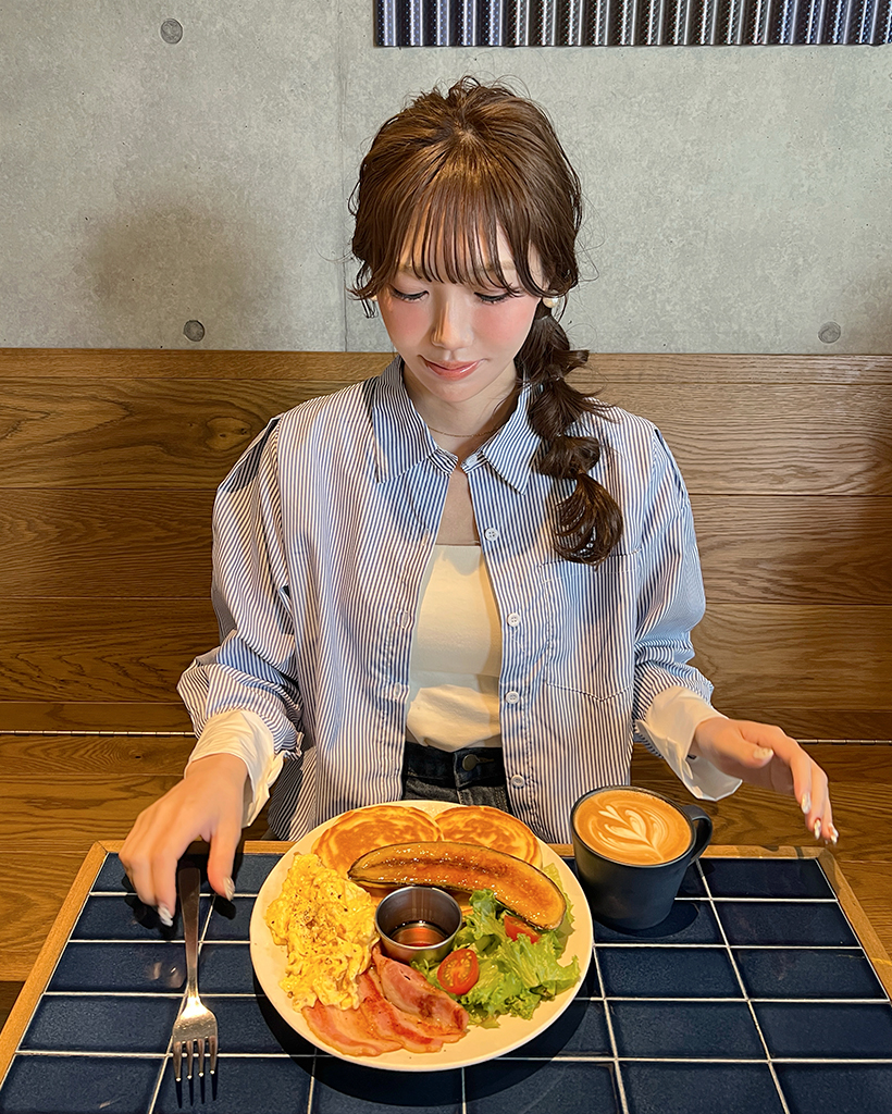 ボーダーバイカラークロップドシャツ