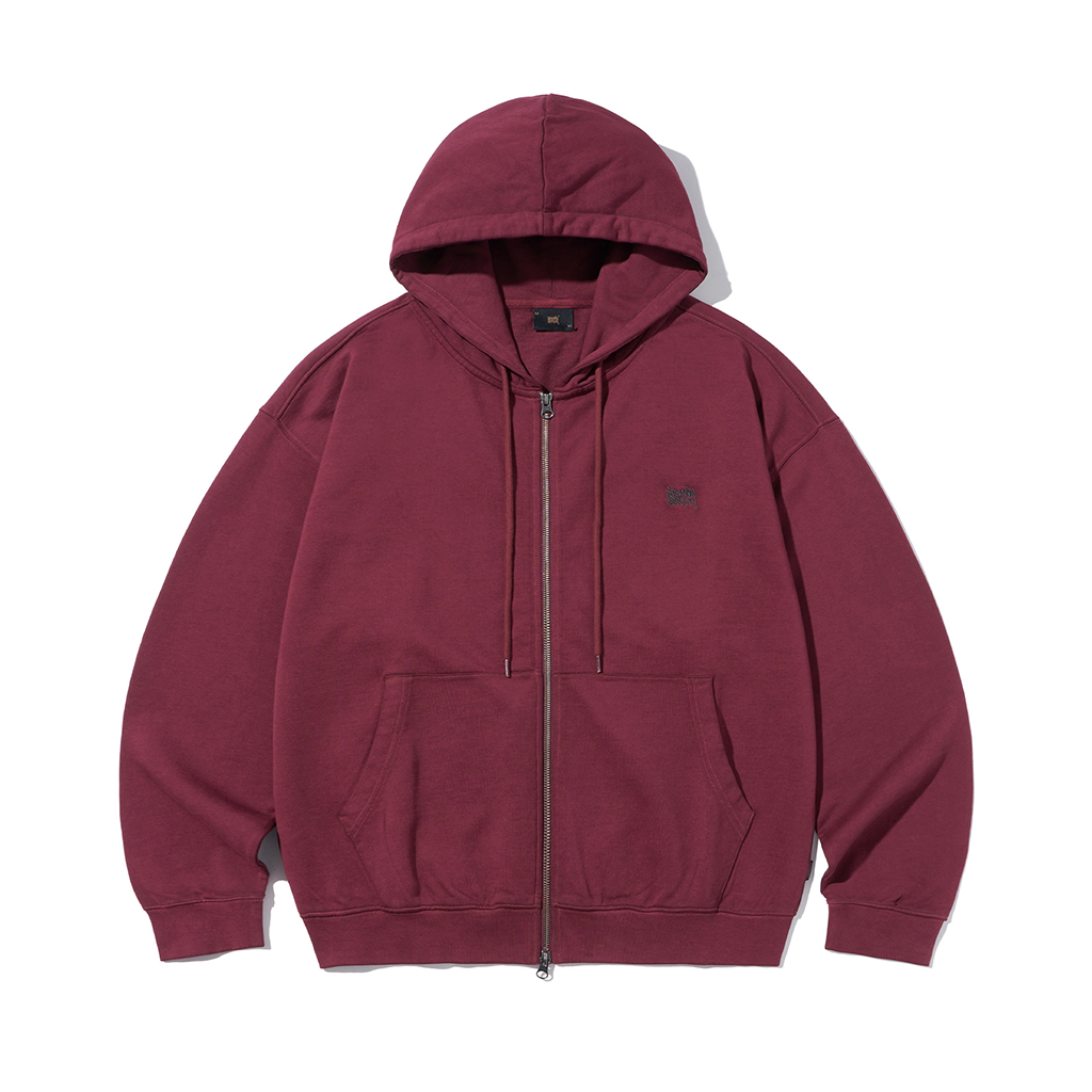 【SATIIIZ】Hella Pigment Brushed Crop Hood Zip-Up SATIIIZ】Hella Pigment Brushed Crop Hood Zip-Up パーカー