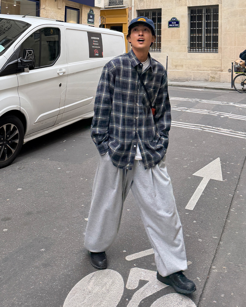 ツータックスウェットパンツ