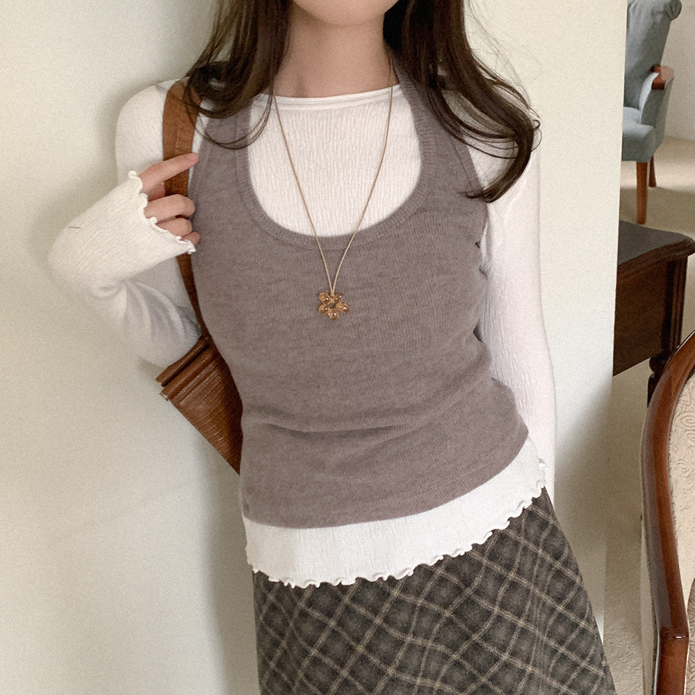 ピーチスキン ホルターネック キャミ