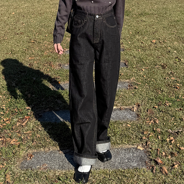 J♡A様確認用 ステッチポイントワイドデニムパンツ | ファッション通販サイト NUGU