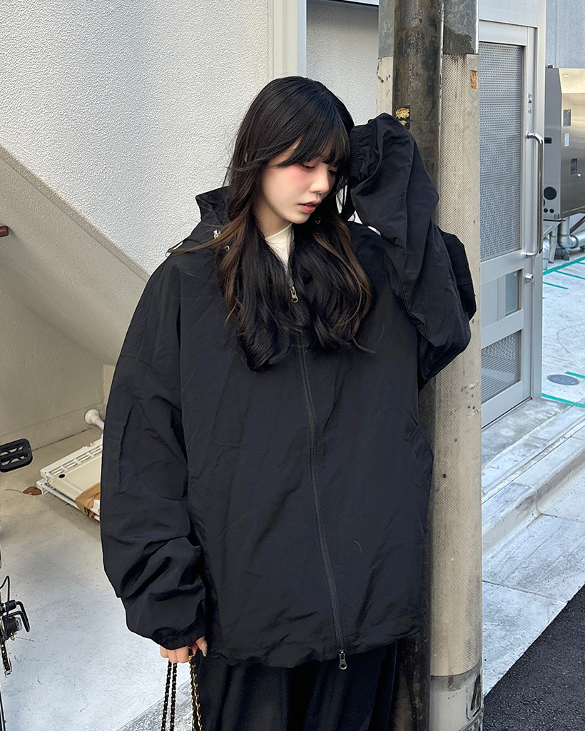 Answer4 ブラック ウィンドブレーカー S Wind Shell Jacket