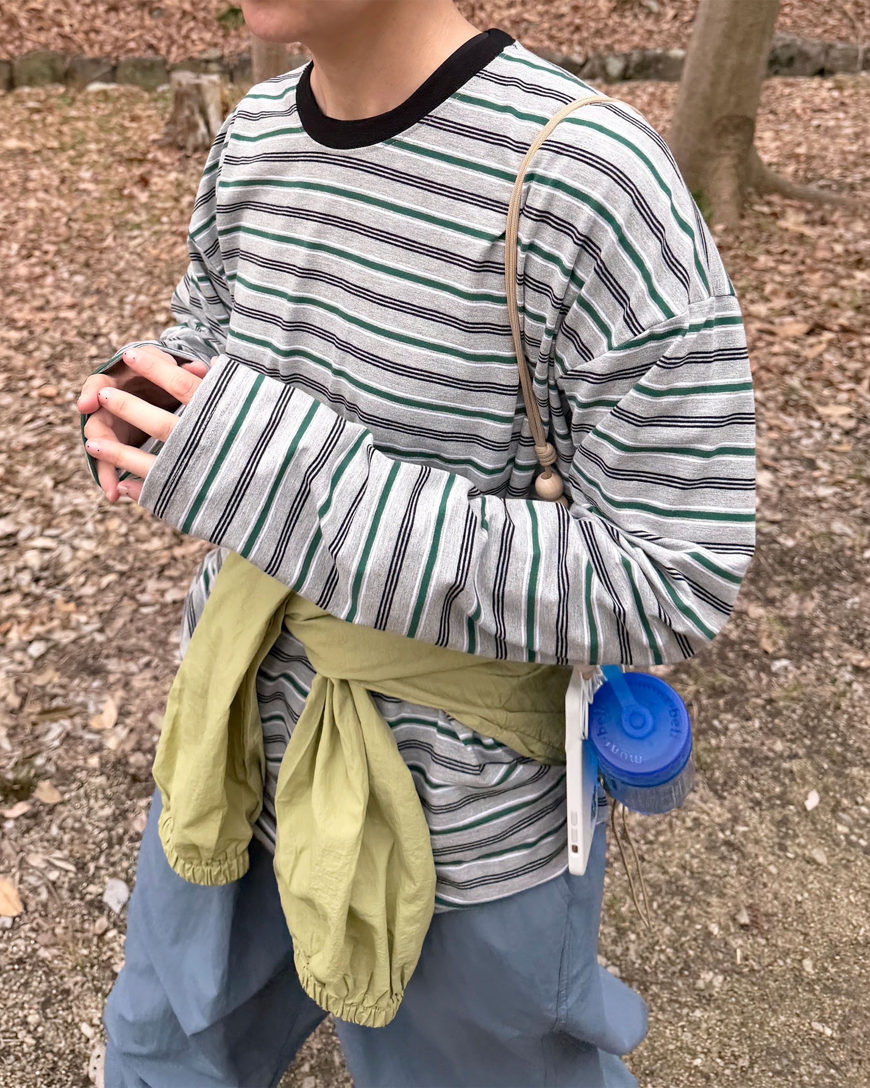 配色ボーダー Tシャツ