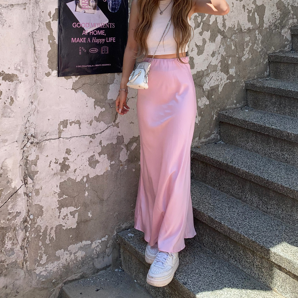 ロングサテンスカート | ファッション通販サイト NUGU