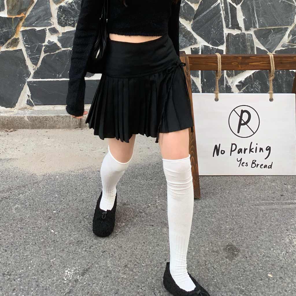 ローライズプリーツリボンミニスカート | ファッション通販サイト NUGU