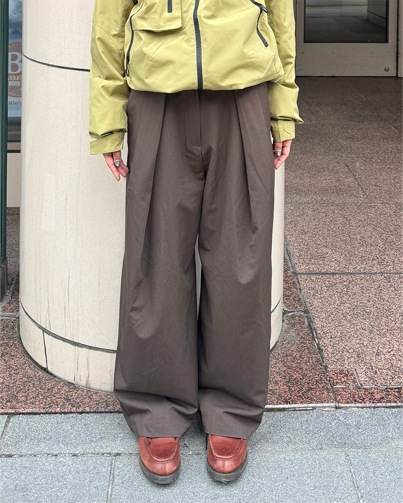 (ユニセックス)ラップデザインワイドスラックス