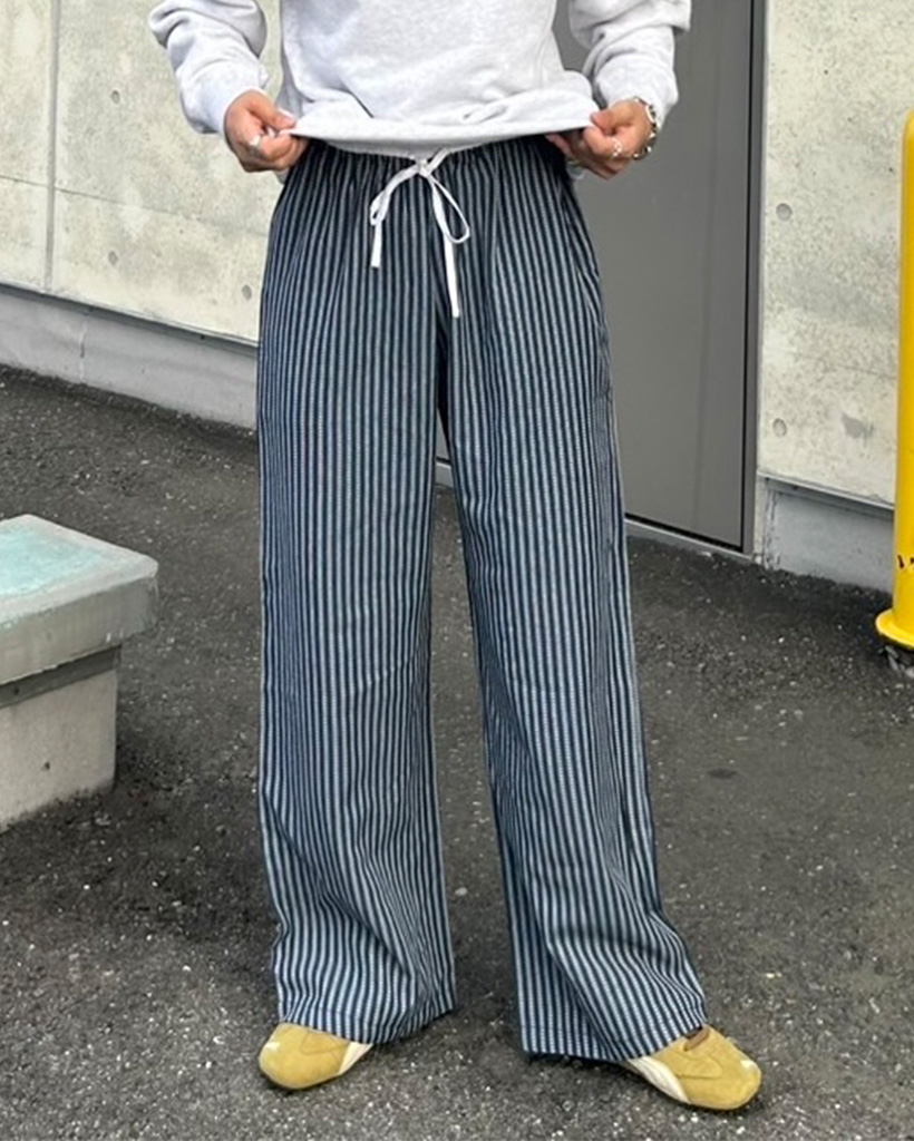 ストライプドローコードパンツ | ファッション通販サイト NUGU