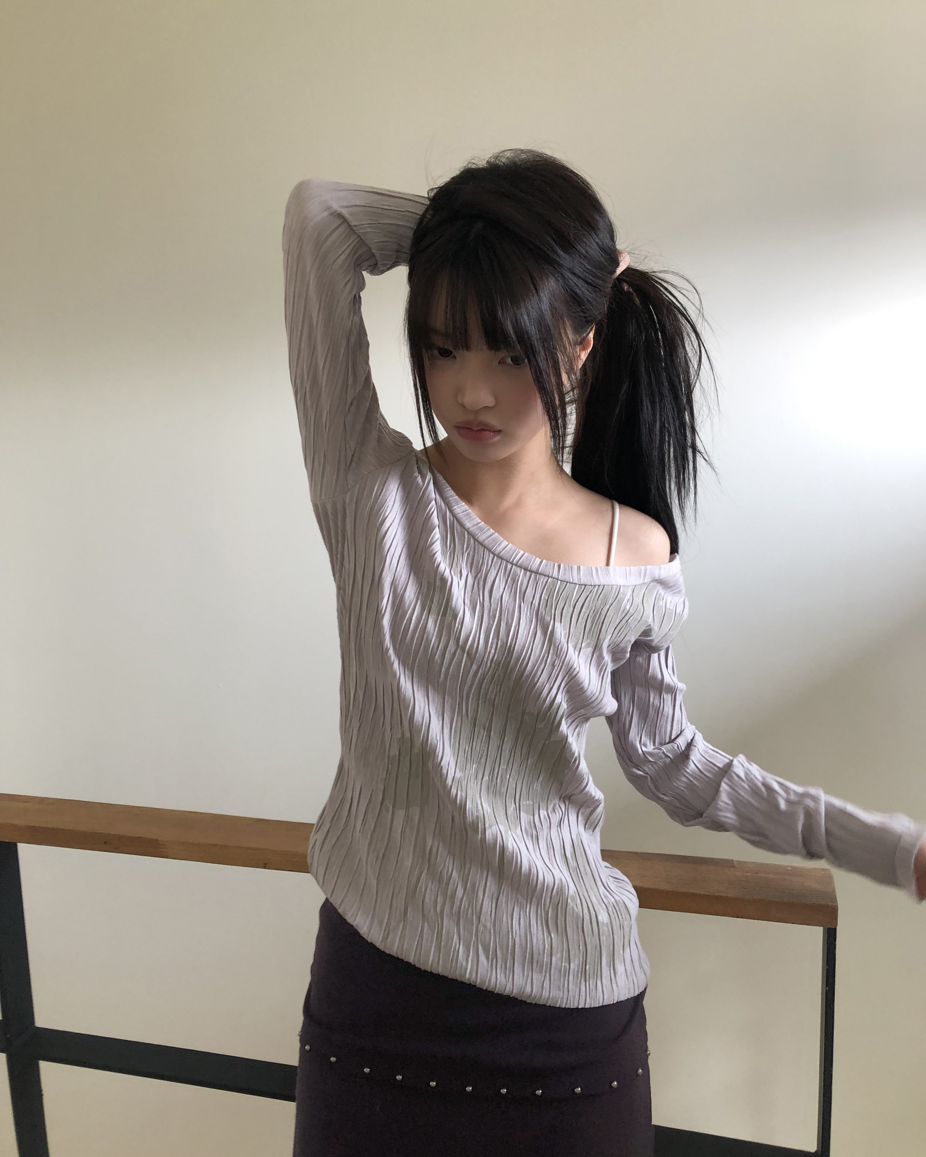 シークレットレイヤー ホイル版 13color) レイヤード シアー ディープ Vネック テンセル Tシャツ