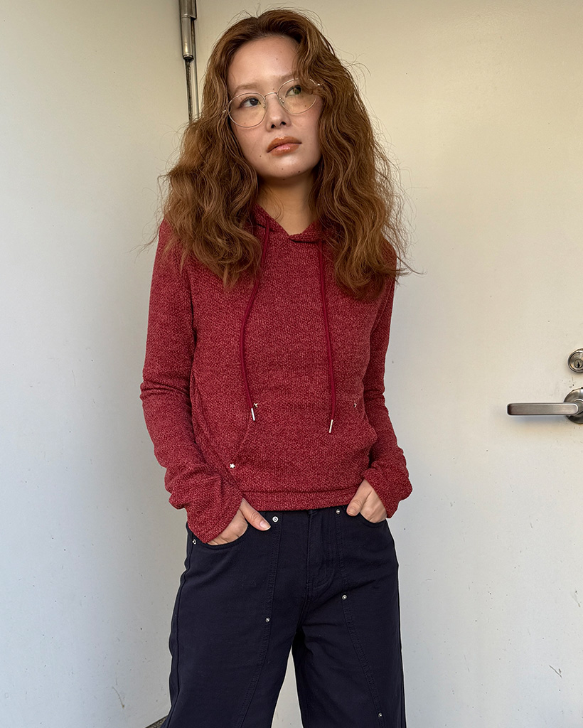 スリムフィットニットパーカー