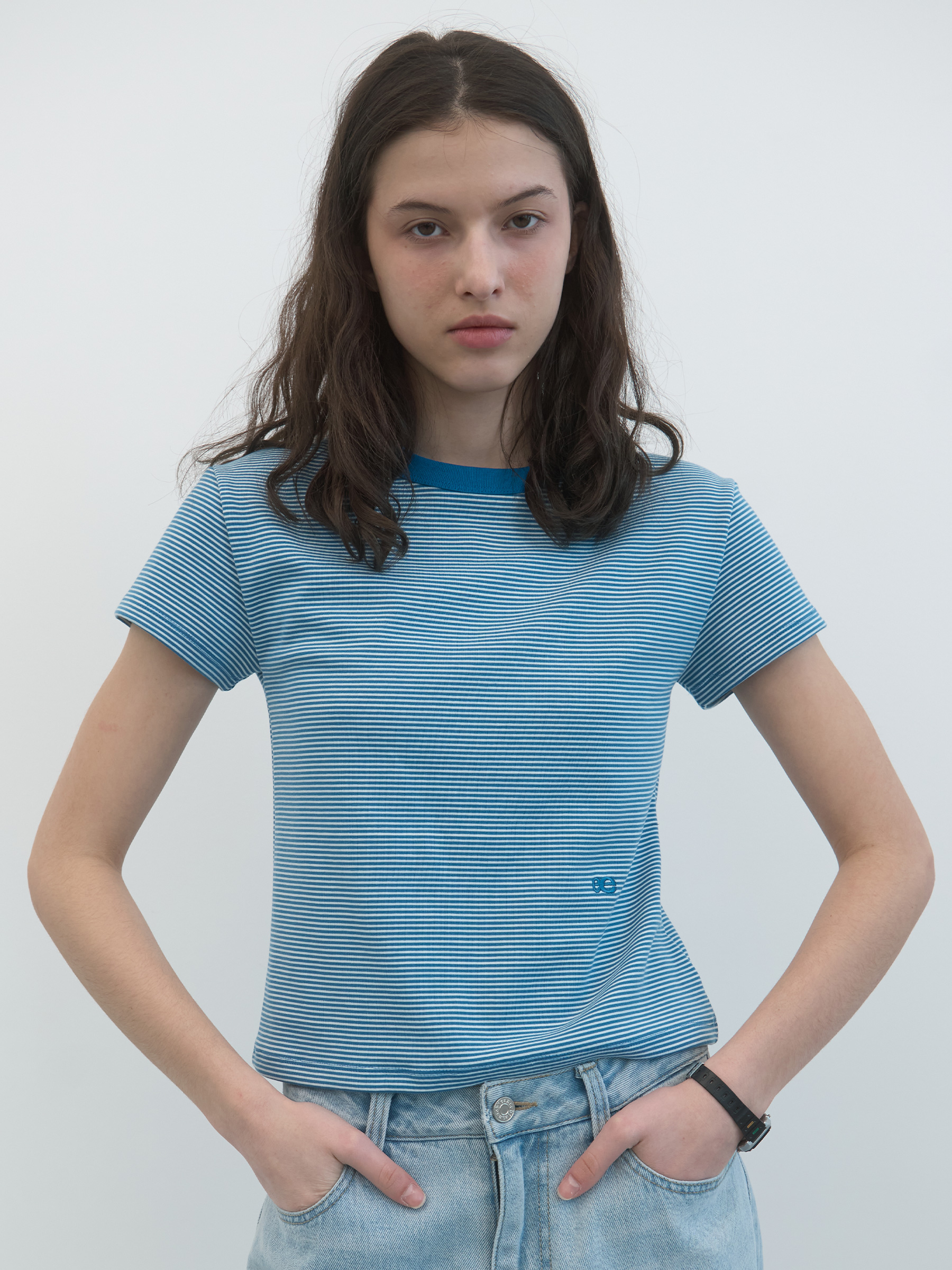 Regular Striped T-shirt (Blue Stripe)