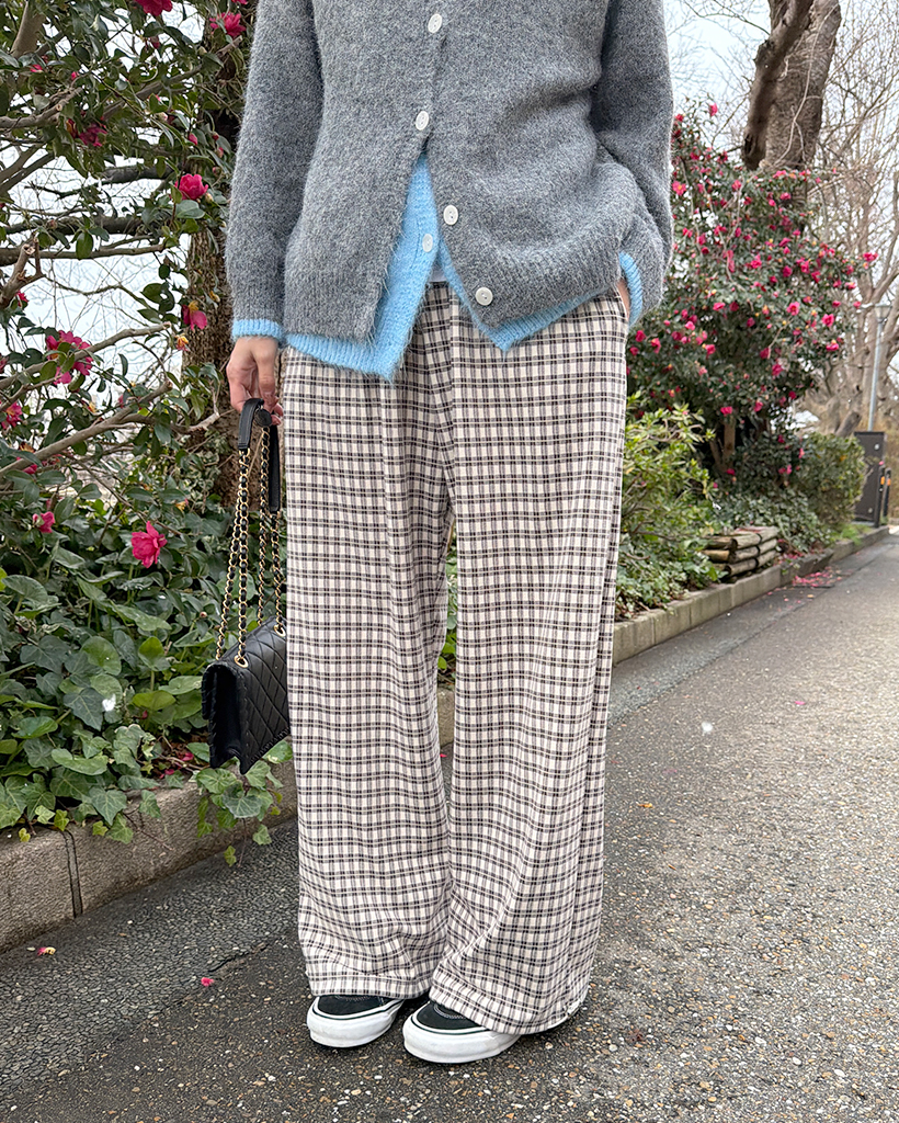 チェックストリングイージーパンツ | ファッション通販サイト NUGU