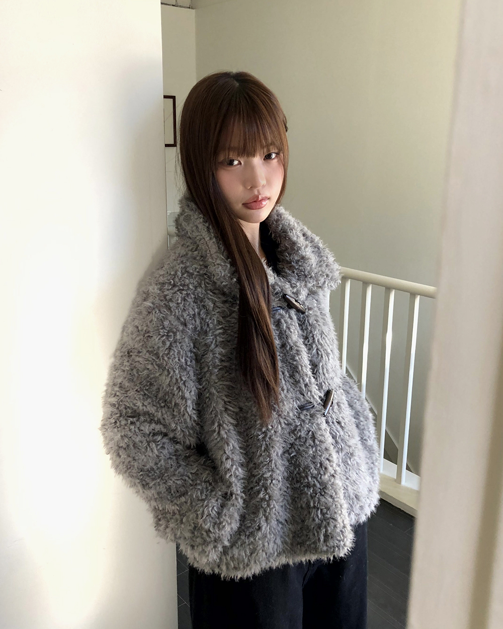 日本製✩美品✩ムートンラム✩ラクーン✩ファーコート✩リバーシブル✩柔らか軽い THINK FUR - 【25AW】Vintage Like Fake Mouton Reversible Coat