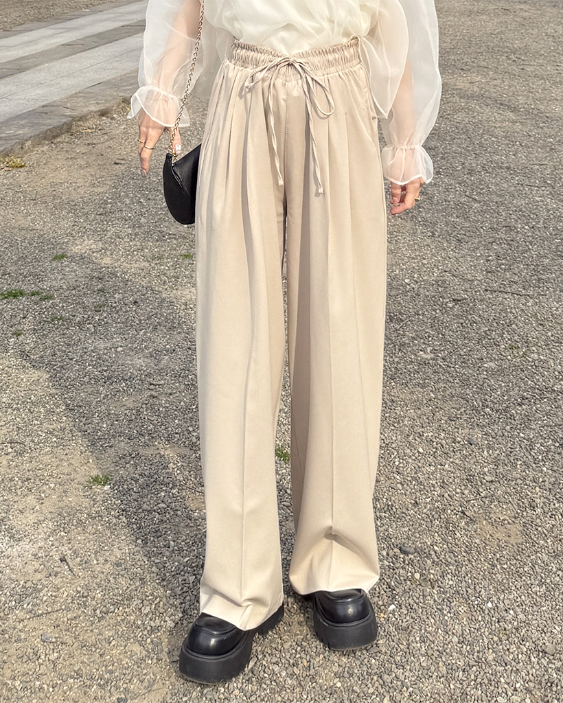 ストリングストラップワイドスラックス