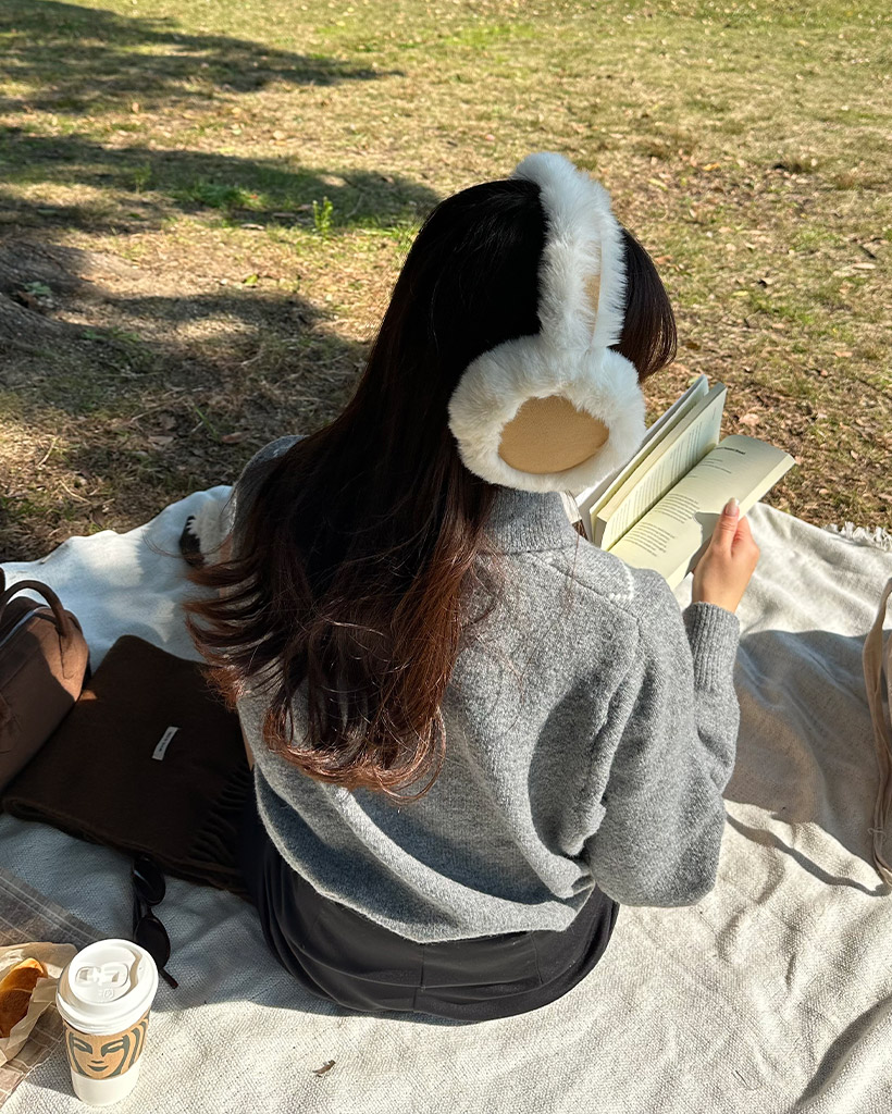 ムートンイヤーマフラー