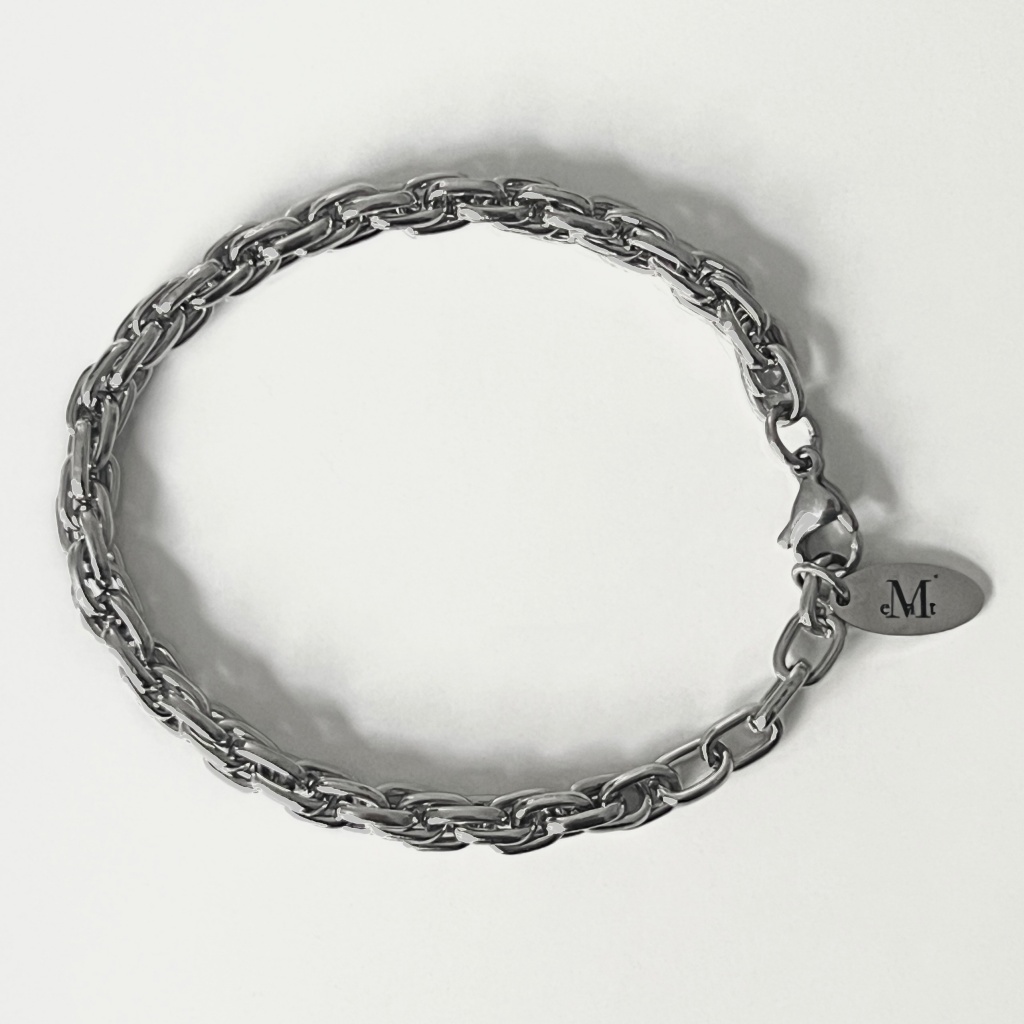MUCENT SIGNATURE TRIPLE CHAIN BRACELET (Silver)