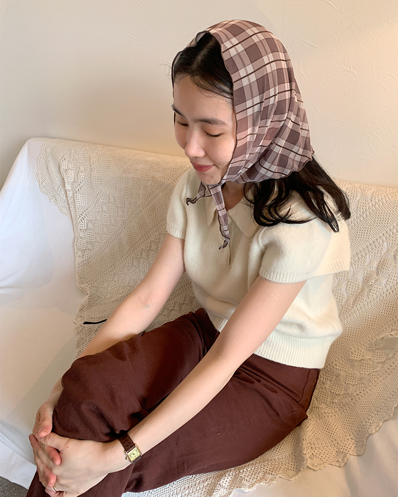 シースルーチェックスカーフ | ファッション通販サイト NUGU