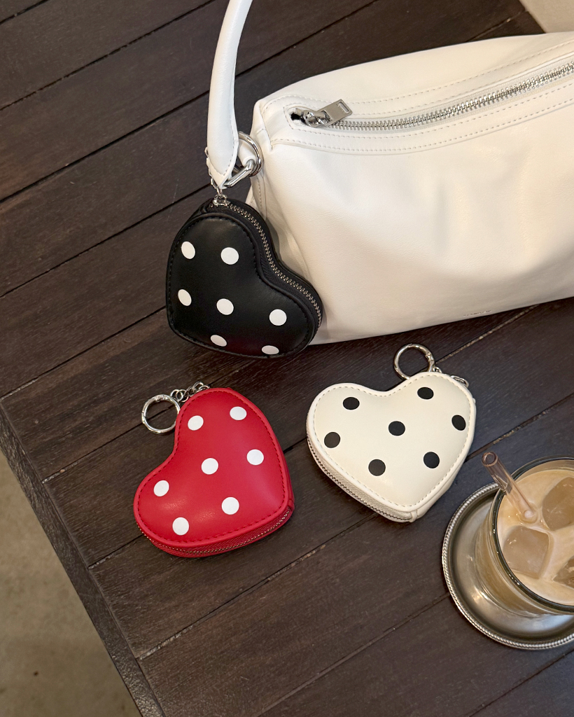 ハートドットポーチキーリング